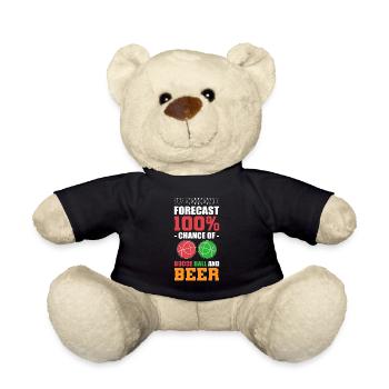 Prévisions du week-end 100% de chances de pétanque et de bière - Nounours - noir - Devant