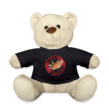 Cool hot dog design for men, women, boys, - Teddy Bear - black - Front
