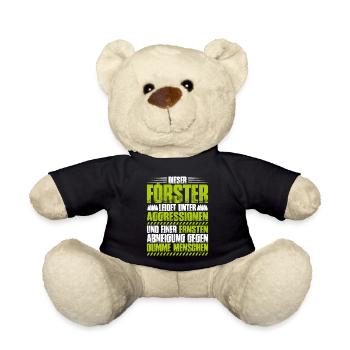 Förster Forstwirtschaft Forester Waldarbeiter Wald - Teddy - Schwarz - Vorne
