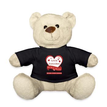 Love Is Everywhere But So Is The Flu - Teddy Bear - black - Front