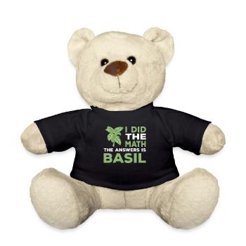 Funny basil design - Teddy Bear - black - Front