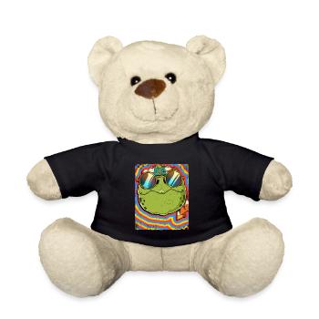 Hippie Schildkröte Psychedelisch Trippy - Teddy - Schwarz - Vorne