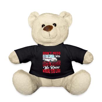 Don't Mess With Postal Workers Postal Worker - Teddy Bear - black - Front