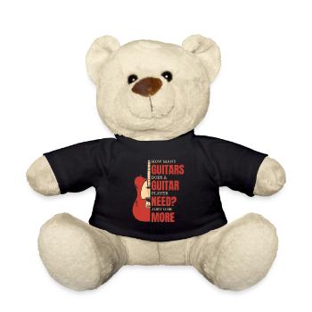 Guitar Guitarist Musician Acoustic Guitar Instruments - Teddy Bear - black - Front