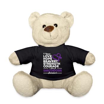 Sensibilisation à la sarcoïdose Survivant de la sarcoïdose Lil - Nounours - noir - Devant