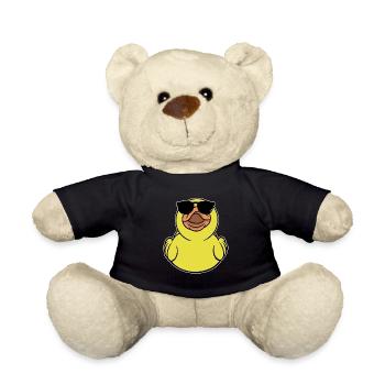 Gummi Ente Mit Sonnenbrille - Teddy - Schwarz - Vorne