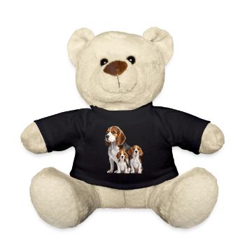 Beagle Family - Teddy Bear - black - Front