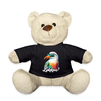 Loecken holiday cool colorful seagull with sunglasses - Teddy Bear - black - Front
