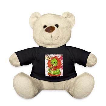 Year of the Serpent Lunar New Year Chinese - Teddy Bear - black - Front