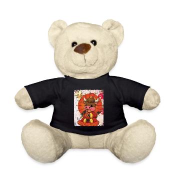 Jahr Des Ochsens Mondneujahrsfest Chinesisches - Teddy - Schwarz - Vorne