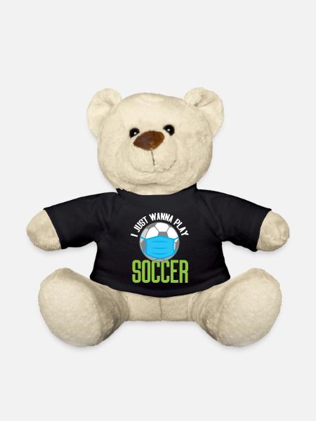 Football Je veux juste jouer au football Masqué - Nounours - noir