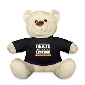 Ruhestand Rentner Rente Pension Renteneintritt - Teddy - Schwarz - Vorne