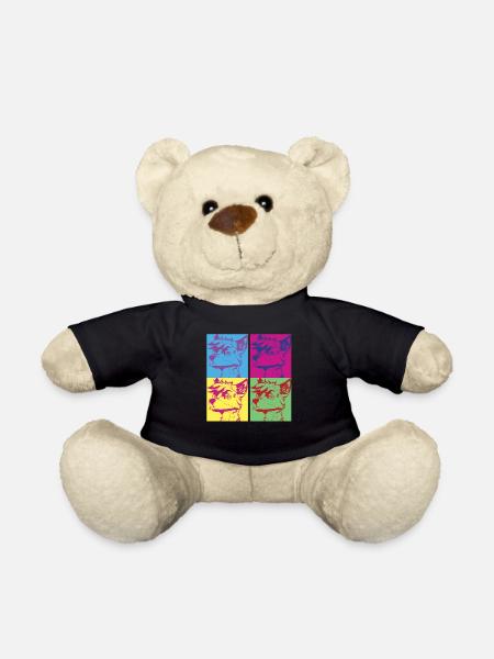 Furry Fandom Fursuits Pop Art - Teddy Bear - black
