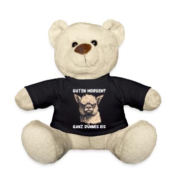 Alpaka Lama Alpakas Tier - Teddy - Schwarz - Vorne