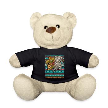 Mexican Aztec warrior Aztecs - Teddy Bear - black - Front