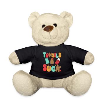 Tonsillen saugen. Tonsillenentfernung Tonsillitis - Teddy - Schwarz - Vorne