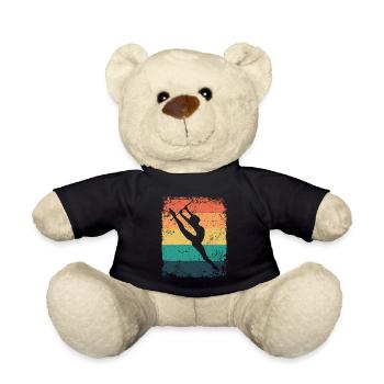 Gymnaste Baton Gymnastique Rythmique Rétro - Nounours - noir - Devant