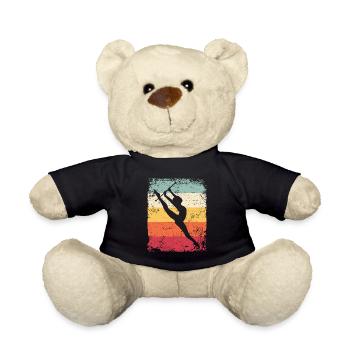 Gymnaste Baton Gymnastique Rythmique Rétro - Nounours - noir - Devant