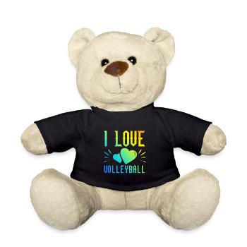I love volleyball - Teddy Bear - black - Front