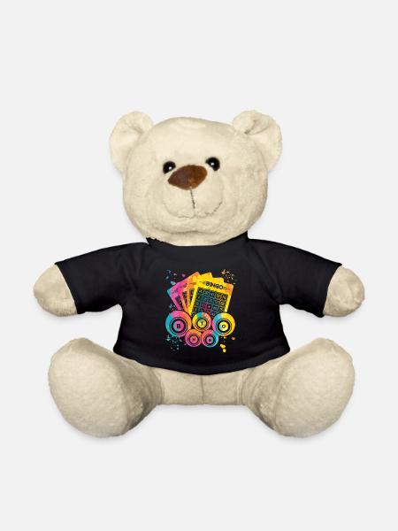 Bingo Bälle Farbsprotzer Frauen Männer Bingo - Teddy - Schwarz