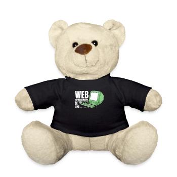 Développeur Web Développeur Web Drôle - Nounours - noir - Devant
