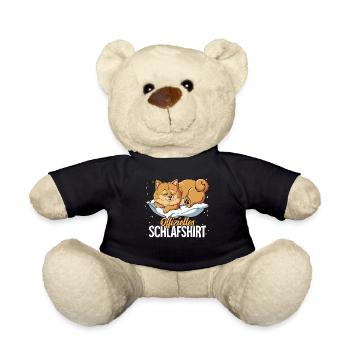 Offizielles Schlafshirt Pomeranian - Teddy - Schwarz - Vorne