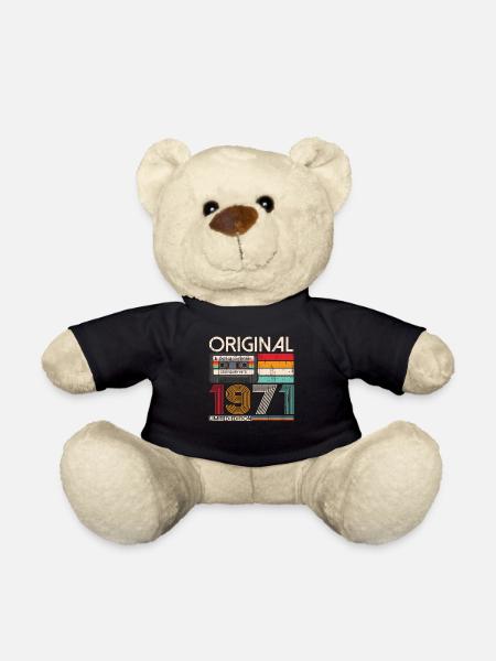 52. Geburtstag September Jahrgang 1971 Kassette - Teddy - Schwarz