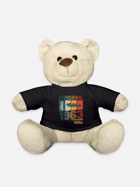 60. Geburtstag Geschenk Mann Oktober Jahrgang 1963 - Teddy - Schwarz