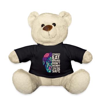 Zombies Fressen Gehirn Keine Sorge Du Bist Sicher - Teddy - Schwarz - Vorne