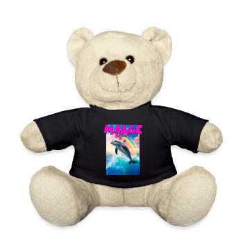 Mallefiziert Delfin Urlaub Mallorca Ibiza Malle - Teddy - Schwarz - Vorne