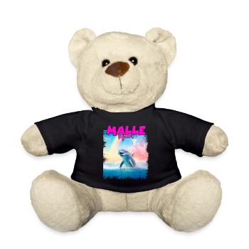 Mallefiziert Delfin Urlaub Mallorca Ibiza Malle - Teddy - Schwarz - Vorne