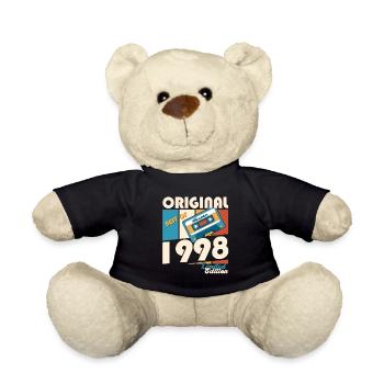 25. Geburtstag November Jahrgang 1998 Kassette - Teddy - Schwarz - Vorne