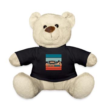 Vinyl Record Collector - Teddy Bear - black - Front