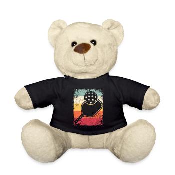 Wiffleball Club Retro Pickleball Team - Teddy Bear - black - Front