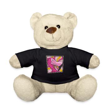 Flamingo - Teddy Bear - black - Front