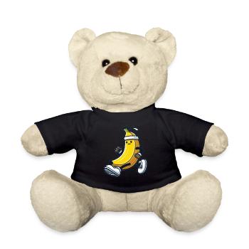 Jogging Banane: Sportliche Frucht - Teddy - Schwarz - Vorne