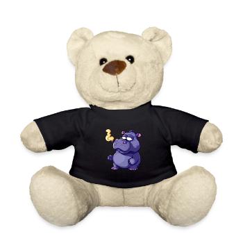 Nilpferd Raucher Smoke Joint - Teddy - Schwarz - Vorne