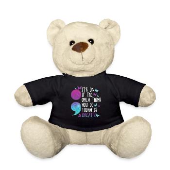 psycKrieger Für Geistige Gesundheit Lila Und Türki - Teddy - Schwarz - Vorne