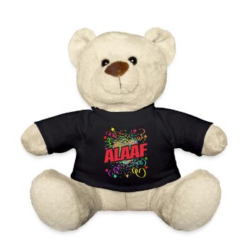 Alaaf Herz - Fasching - Karneval - Verkleidung - Teddy - Schwarz - Vorne