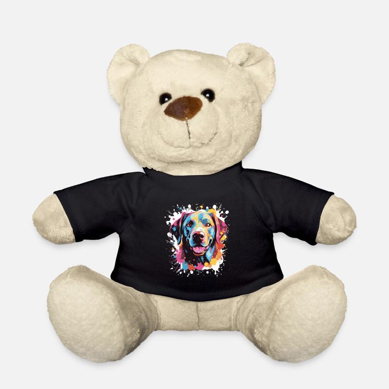 Labrador Hund Pop Art Kopf - Teddy - Schwarz