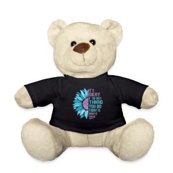 Krieger Für Geistige Gesundheit Lila Und Türkis - Teddy - Schwarz - Vorne