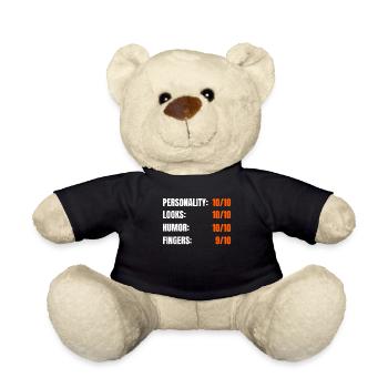 Funny Finger Amputee Shirt - Teddy Bear - black - Front