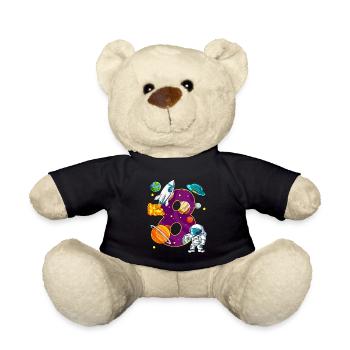 8 Birthday Space Space Astronaut 8 Years - Teddy Bear - black - Front