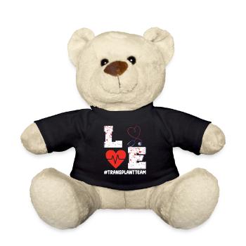 Valentine's Day Shirt Transplant Team - Teddy Bear - black - Front