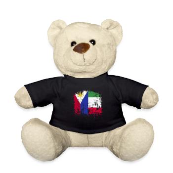 Drapeau des Philippines Italie - Nounours - noir - Devant