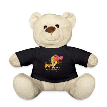 Speed skater Sportswoman Speed Skating - Teddy Bear - black - Front