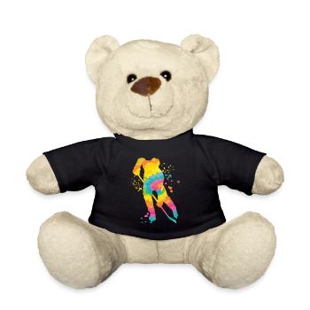 Ice Hockey Players Boys Ice Hockey - Teddy Bear - black - Front
