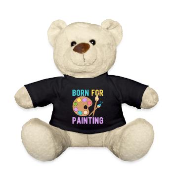 Artiste Peintre Graphique Né Pour Peinture Art Cadeau - Nounours - noir - Devant