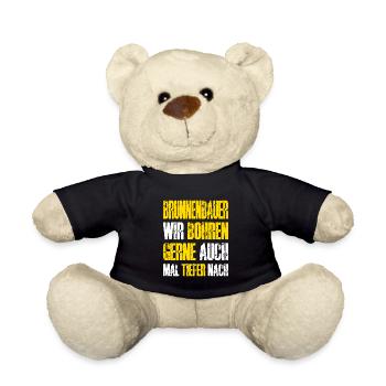 Well builder saying we like to drill deeper - Teddy Bear - black - Front