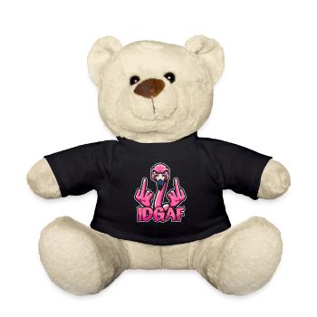 Flamingo Es Ist Mir Scheißegal Idgaf - Teddy - Schwarz - Vorne